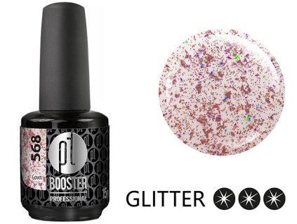 Platinum LED-tech BOOSTER COLOR - Gown (568), 15ml - Gel-lak BEZ PILOVÁNÍ