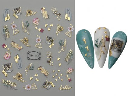 Nail Stickers - Samolepky na nehty - Gold Elegance