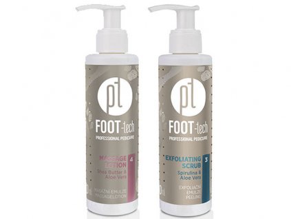 Platinum FOOT-tech - sét 2 lọ - Exfoliating Scrub a Massage Lotion