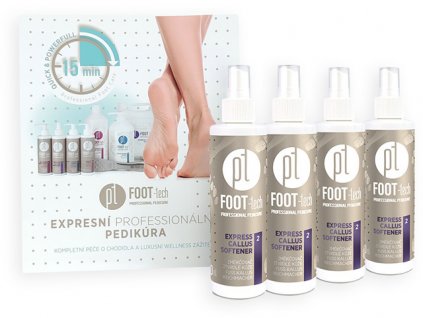 Platinum FOOT-tech PROFI PACK 4x Express Callus Softener với kệ quản cáo Miễn phí