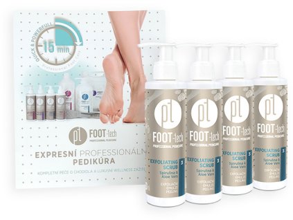 Platinum FOOT-tech PROFI PACK 4x Exfoliating Scrub với kệ quản cáo Miễn phí