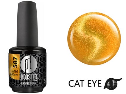 Platinum LED-tech BOOSTER COLOR - Cat Eye Diamond - Mali Garnet (587), 15ml - Gel-lak BEZ PILOVÁNÍ