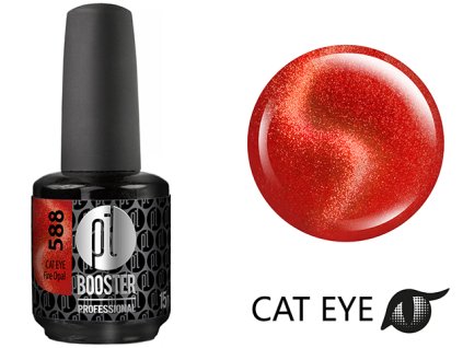 Platinum LED-tech BOOSTER COLOR - Cat Eye Diamond - Fire Opal (588), 15ml - Gel-lak BEZ PILOVÁNÍ