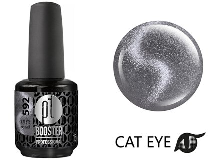 Platinum LED-tech BOOSTER COLOR - Cat Eye Diamond - Hematit (592), 15ml - Gel-lak BEZ PILOVÁNÍ