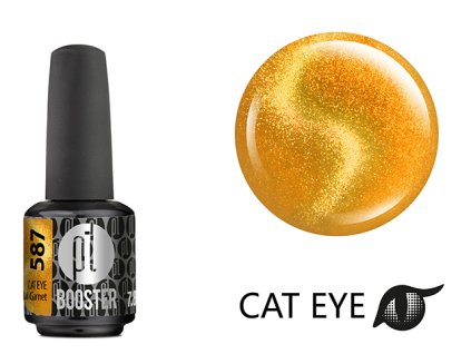 Platinum LED-tech BOOSTER COLOR - Cat Eye Diamond - Mali Garnet (587), 7,8ml - Gel-lak BEZ PILOVÁNÍ