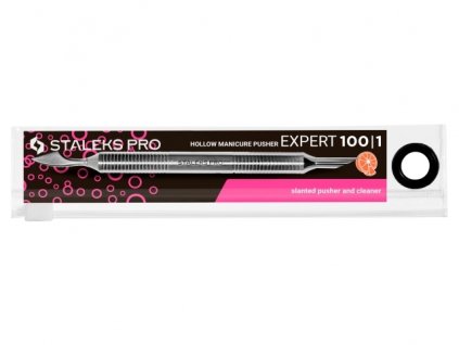 Staleks Hollow manicure pusher EXPERT 100 TYPE 1 (slanted pusher and cleaner)