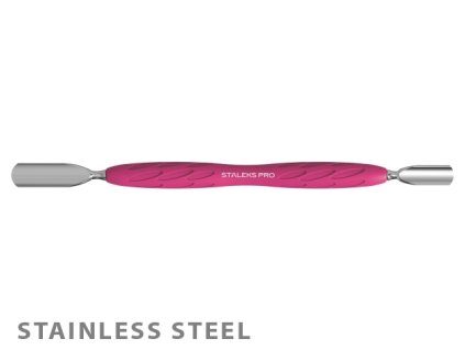 Staleks Manicure pusher with silicone handle UNIQ PQ-10/1 (wide rounded pusher + narrow rounded pusher)