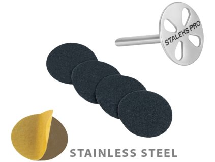 Staleks Pedicure disc PODODISC EXPERT M and set of disposable file 180 grit 5 pc (20 mm)