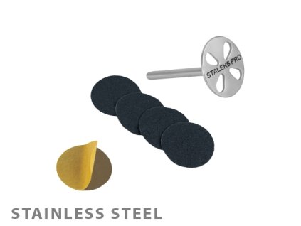 Staleks Elongate pedicure disc PODODISC EXPERT M and set of disposable file 180 grit 5 pc (20 mm)