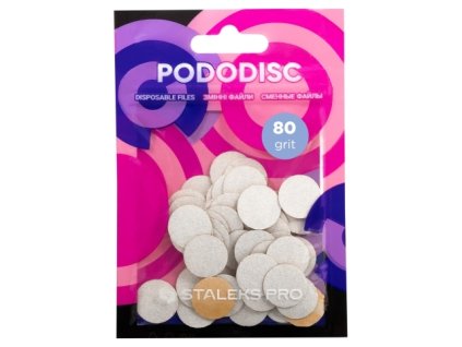 Staleks White refill pads for pedicure disc PODODISC STALEKS PRO S 80 grit (50 pc)