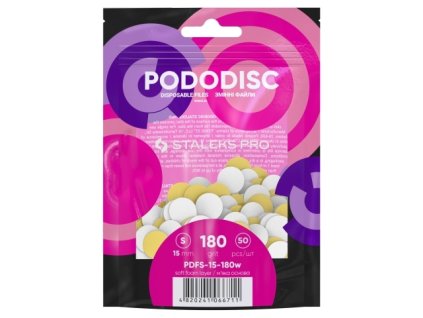 Staleks White disposable files with a soft foam layer for pedicure disc PODODISC STALEKS PRO S 180 grit (50
