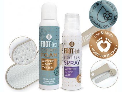 Platinum FOOT-tech Cream Foam – Daily Care a Callus Spray s pilníkem Magnum