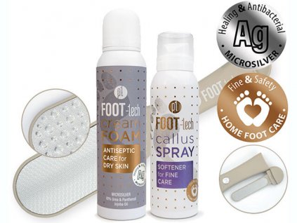 Platinum FOOT-tech Cream Foam – Antiseptic Care a Callus Spray s pilníkem Magnum