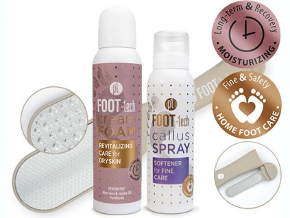 Platinum FOOT-tech Cream Foam – Revitalizing Care a Callus Spray s pilníkem Magnum