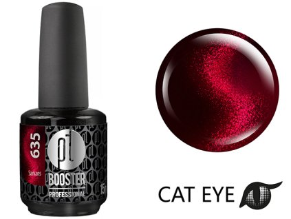 Platinum LED-tech BOOSTER COLOR - Red Cat Eye - Sarkans (635), 15ml - Gel-lak BEZ PILOVÁNÍ