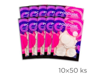 Staleks Set 10 x 50 ks - Giấy nhám thay thế màu trắng pro PODODISC STALEKS PRO L - 180