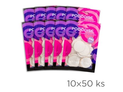 Staleks Set 10 x 50 ks - Giấy nhám thay thế màu trắng pro PODODISC STALEKS PRO L - 320