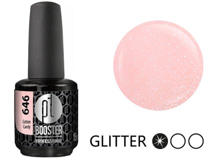 Platinum LED-tech BOOSTER COLOR - Cotton Candy (646), 15ml - Gel-lak BEZ PILOVÁNÍ