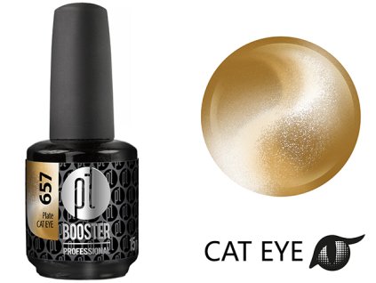 Platinum LED-tech BOOSTER COLOR - Cat Eye Ceramic - Plate (657), 15ml - Gel-lak BEZ PILOVÁNÍ