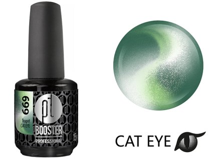 Platinum LED-tech BOOSTER COLOR - Cat Eye Ceramic - Teapot (669), 15ml - Gel-lak BEZ PILOVÁNÍ