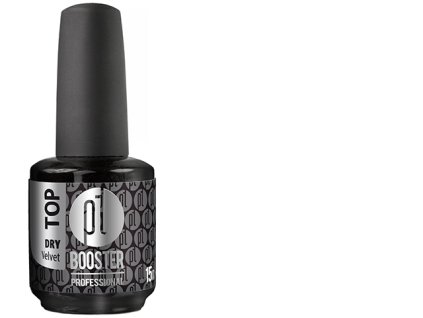 Platinum LED-tech BOOSTER COLOR Top DRY Velvet, 15ml - matný bezvýpotkový top pro hebký sametový vzhled