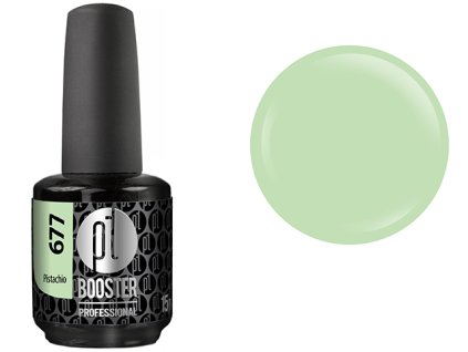 Platinum LED-tech BOOSTER COLOR - Pistachio (677), 15ml - Gel-lak BEZ PILOVÁNÍ
