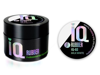 Platinum NEW Rubber IQ 40g - Milk White (02), pružný stavební gel - mléčný bílý