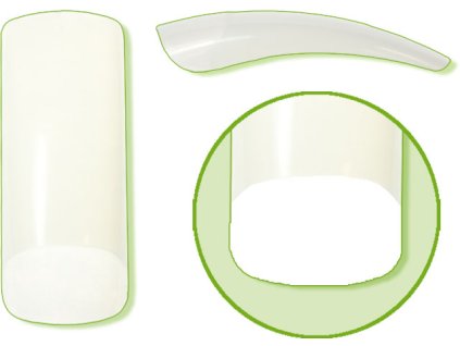 Platinum Nail tips PERFECT SQUARE - móng tip thẳng, phần dán lớn - NATURAL N. 10 50c