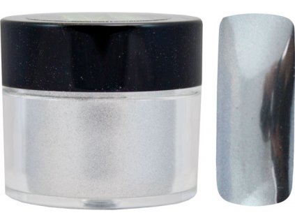 Platinum MIRROR EFFECT PIGMENT - bột làm bóng gel với hiệu ứng gương - SILVER - 7ml (02)