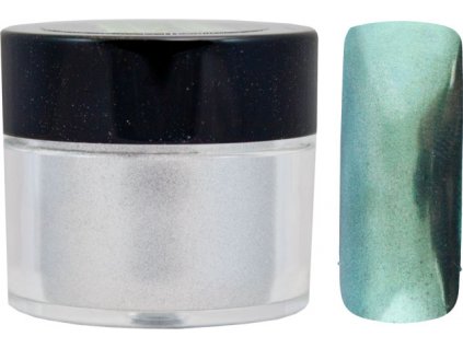 Platinum MIRROR EFFECT PIGMENT - bột làm bóng gel với hiệu ứng gương - GREEN - 7ml (06)