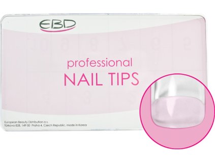 EBD Nail tips mix.1-10 BOX 500cái COSMO SQUARE (CT - 05C500) - móng tip thẳng, phần dán lớn - CLEAR mix.1-10 BOX 500cái