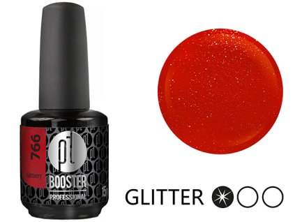 Platinum LED-tech BOOSTER COLOR - Glittberry (766), 15ml - Gel-lak BEZ PILOVÁNÍ