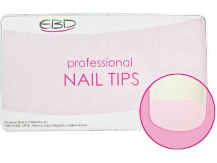 EBD Nail tips mix 500cái ROYAL DIANA(CT-09NA500)-thẳng hơi thon với dán lớn-NATURAL