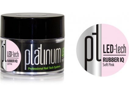 Platinum PLATINUM LED-tech RUBBER IQ Soft Pink, 40g - Gel đắp  rất đàn hồi màu hồng nhạt (30sec LED/12