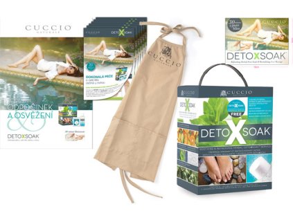 CUCCIO DETOXSOAK - Bộ đầy đủ sản phẩm để giải độc với tạp dề -, MIỄN PHÍ -Áp phích,Nhãn dán cửa sổ,Tài liệu quảng cáo