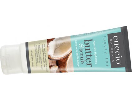 CUCCIO Coconut and White Ginger Butter and Scrub 4oz. - Sáp dương a peeling dừa và gừng trắng 113g