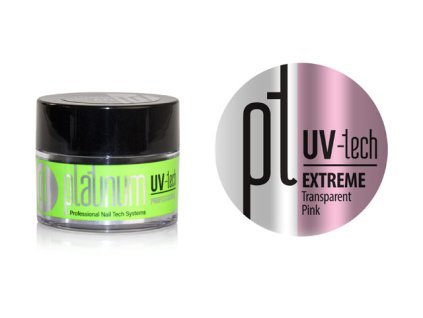 Platinum PLATINUM UV-tech EXTREME Transparent Pink, 15g -  Gel đắp móng màu hồng trong, đặc (120 giây UV