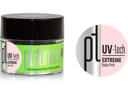 Platinum PLATINUM UV-tech EXTREME Baby Pink, 50g -  Gel tạo móng màu hồng phấn, đặc (120 giây UV) růžov