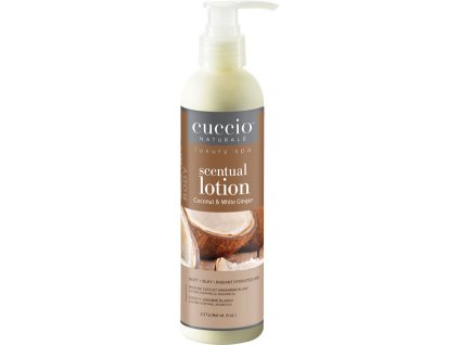 CUCCIO Coconut and White Ginger Scentual Lotion - Nhũ tương (emulsiom) dừa và gừng trắng,  237ml (8fl.oz.)