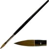 CỌ Hình bầu dục số. 6 lông tự nhiên Kolinsky -  tay cầm bằng gỗ (70)