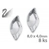 Swarovski Swarovski Overlays - Diamond Leaf - Crystal (đá mài, kích thước 8.0 x 4.0mm) gói 8c