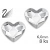 Swarovski Swarovski Overlays - Heart - Crystal (đá mài, kích thước 6.0mm) gói 8c