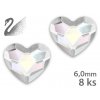 Swarovski Swarovski Overlays - Heart - Crystal AB (đá mài, kích thước 6.0mm) gói 8c