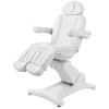 MedHelp Luxusní pedikérské křeslo se 3 motory, otočné s extra silným polstrováním - bílé (2246A)
