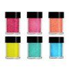 Lecenté Iridescent Nail Glitters - bộ 6 màu glitter cầu vồng