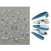 Nail Stickers - Samolepky na nehty - Gold and Blue 01