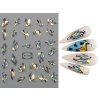 Nail Stickers - Samolepky na nehty - Gold and Blue 02