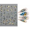 Nail Stickers - Samolepky na nehty - Gold and Blue 02