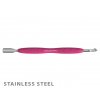 Staleks Manicure pusher with silicone handle UNIQ PQ-10/4.2 (narrow rounded pusher + bent blade)