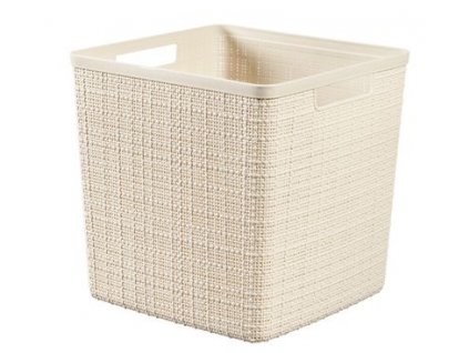 Kôš Curver® JUTE CUBE, 17L, béžový, 28x28x27 cm